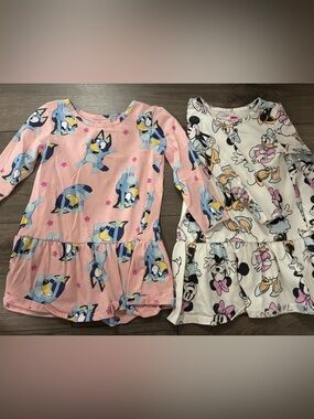 Bluey and Minnie girls dresses - 2T